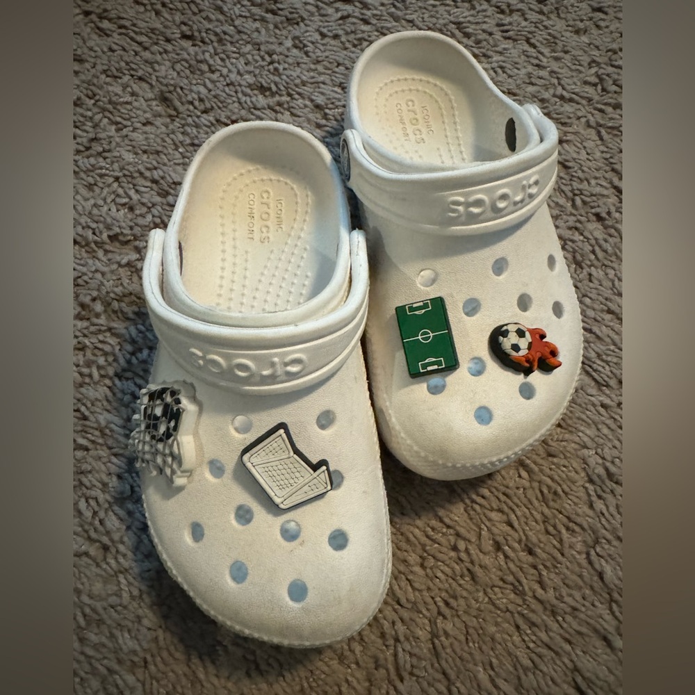Kids white crocs